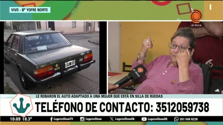 Le robaron su auto adaptado frente al Hospital Córdoba