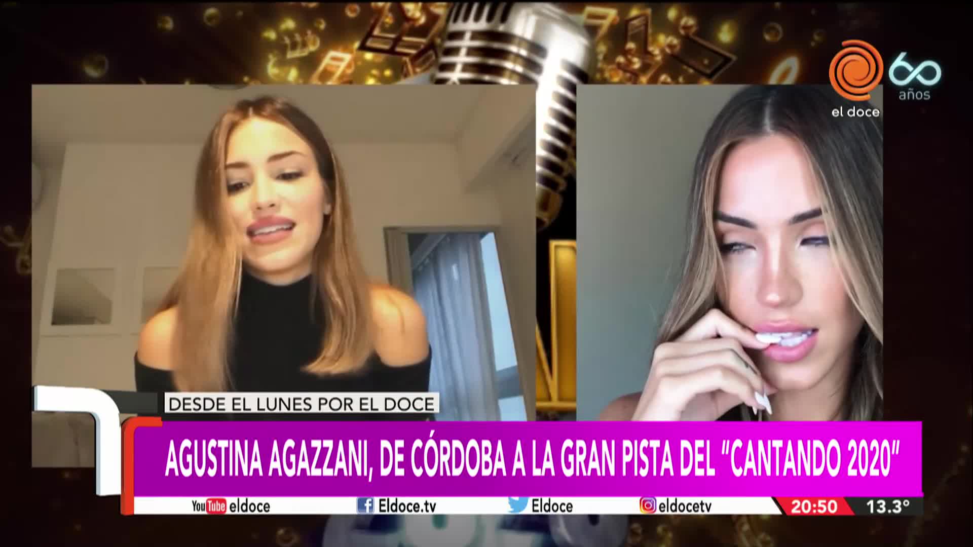 Agustina Agazzani, en la previa del Cantando 2020