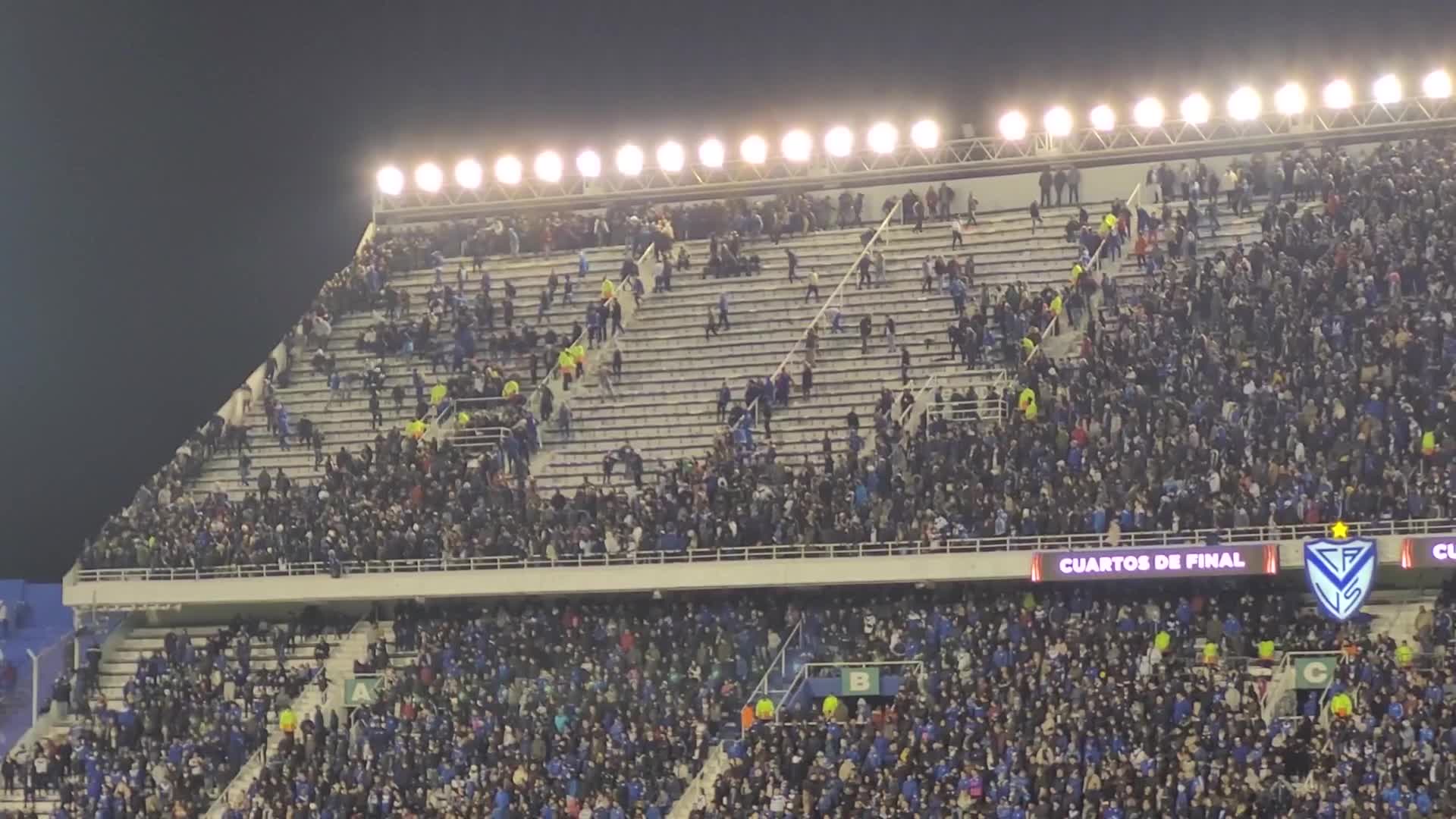 Los incidentes en la tribuna de Vélez