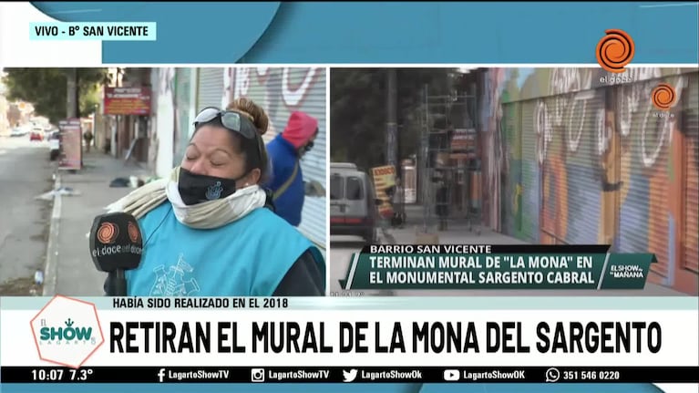 El mural de La Mona en el Sargento será renovado