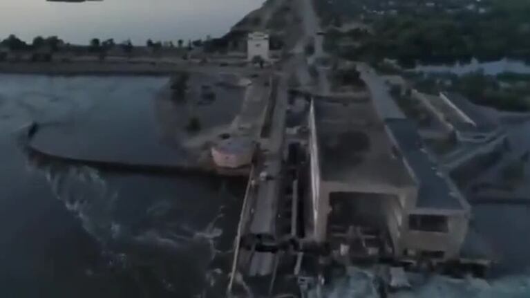 Colapsó una represa en Ucrania