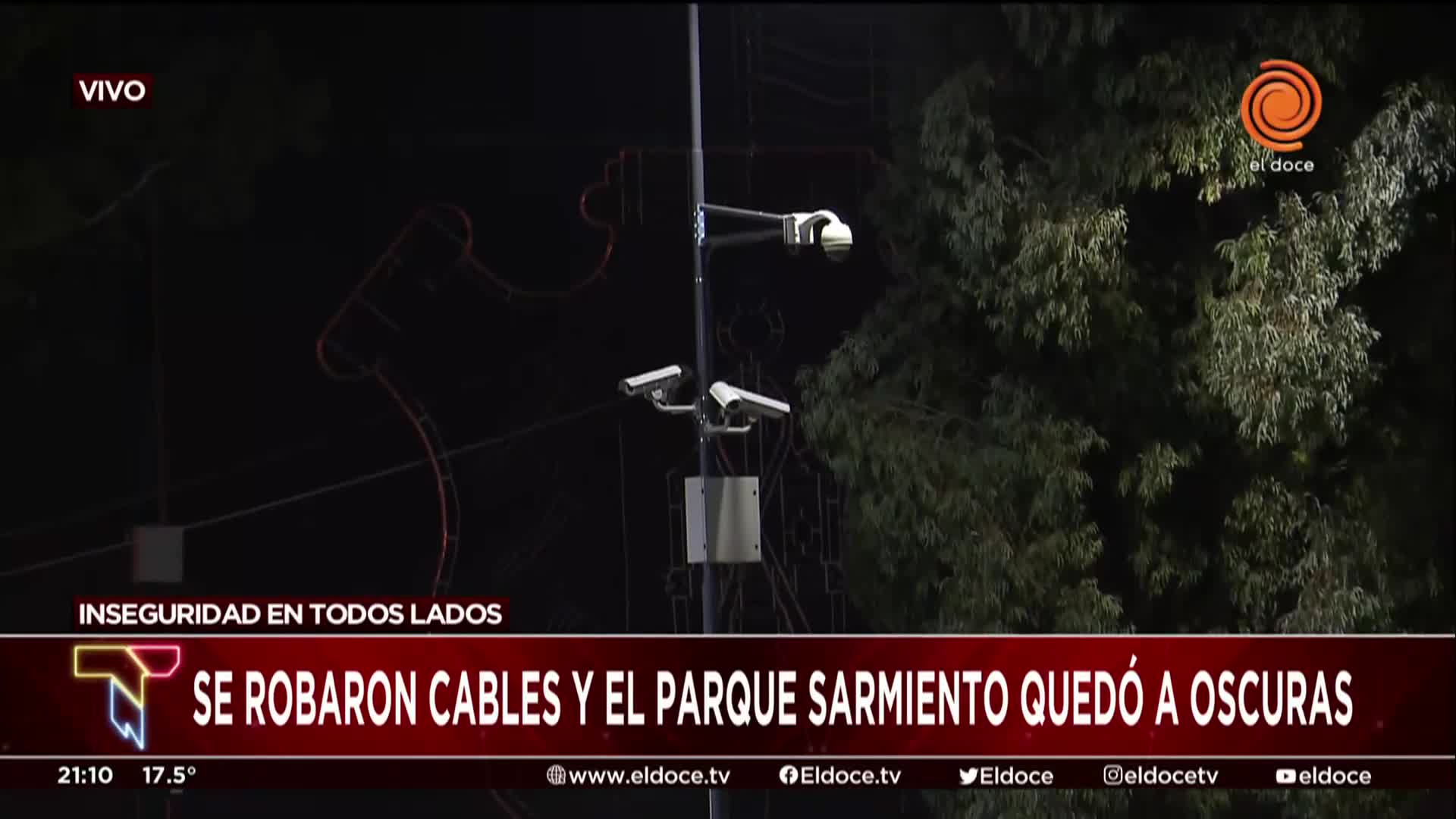 Tres detenidos por robar cables subterráneos en el Parque Sarmiento