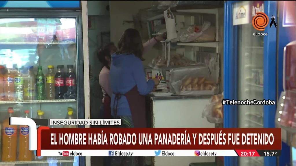 Atraparon a un ladrón que entró a robar a una panadería