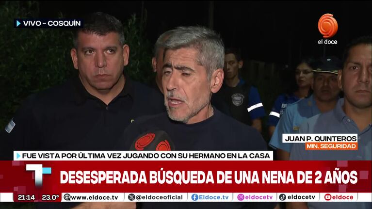 El ministro Quinteros dijo que se activo el Alerta Sofía