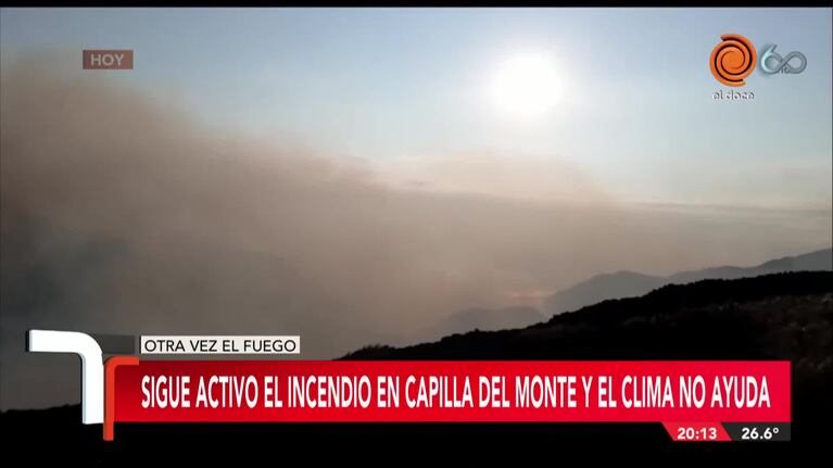 Sigue activo el fuego en Capilla del Monte