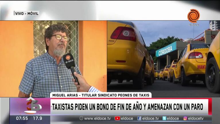 Taxistas pidieron un bono de fin de año y amenazaron con un paro para las Fiestas