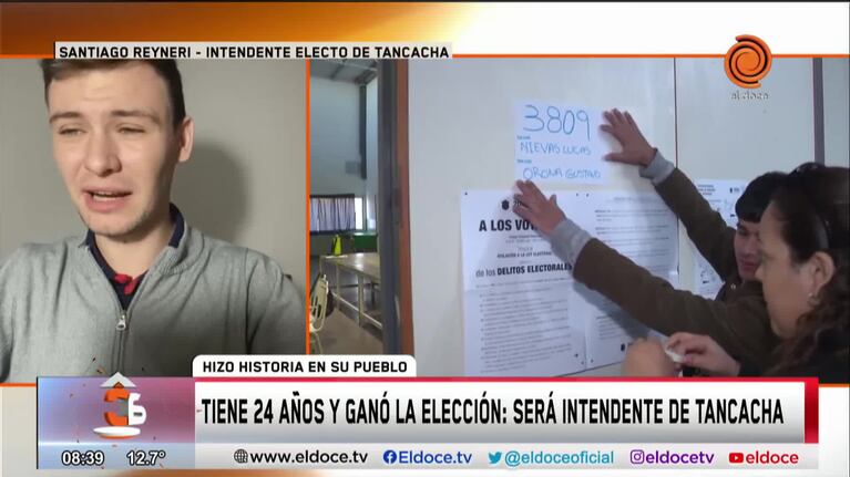 Tancacha eligió a un intendente de 24 años