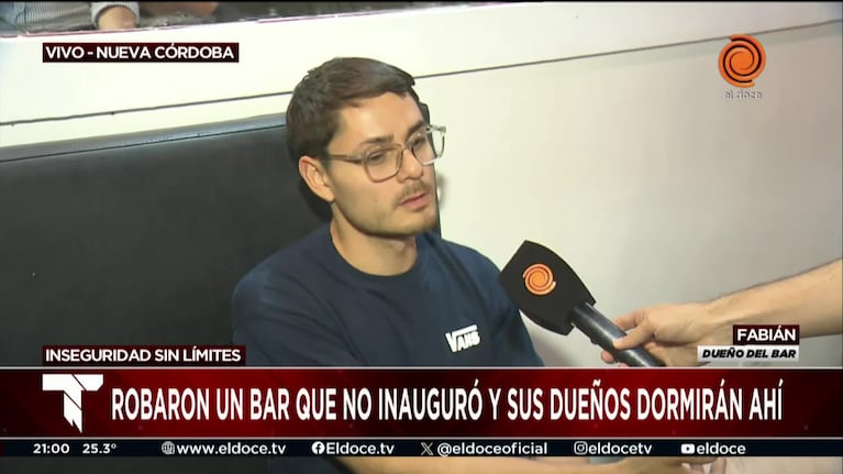 Duermen en su bar para que no les roben de nuevo