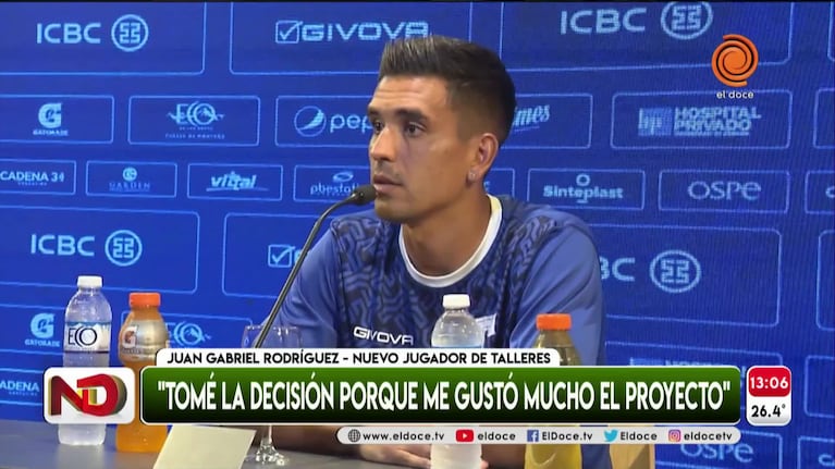 Rodríguez contó por qué eligió Talleres y palpitó el duelo ante Belgrano