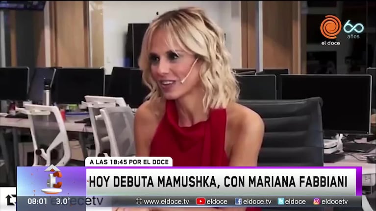 Mariana Fabbiani vuelve a El Doce con "Mamushka"