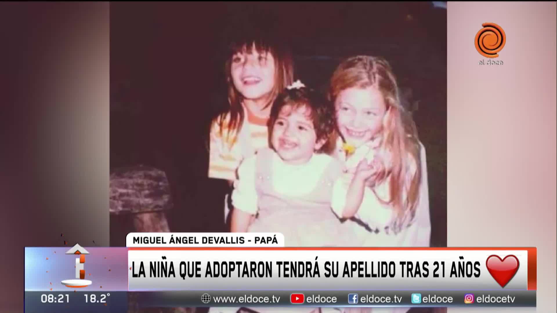 Adoptaron una nena y después de 21 años llevará el apellido de la familia