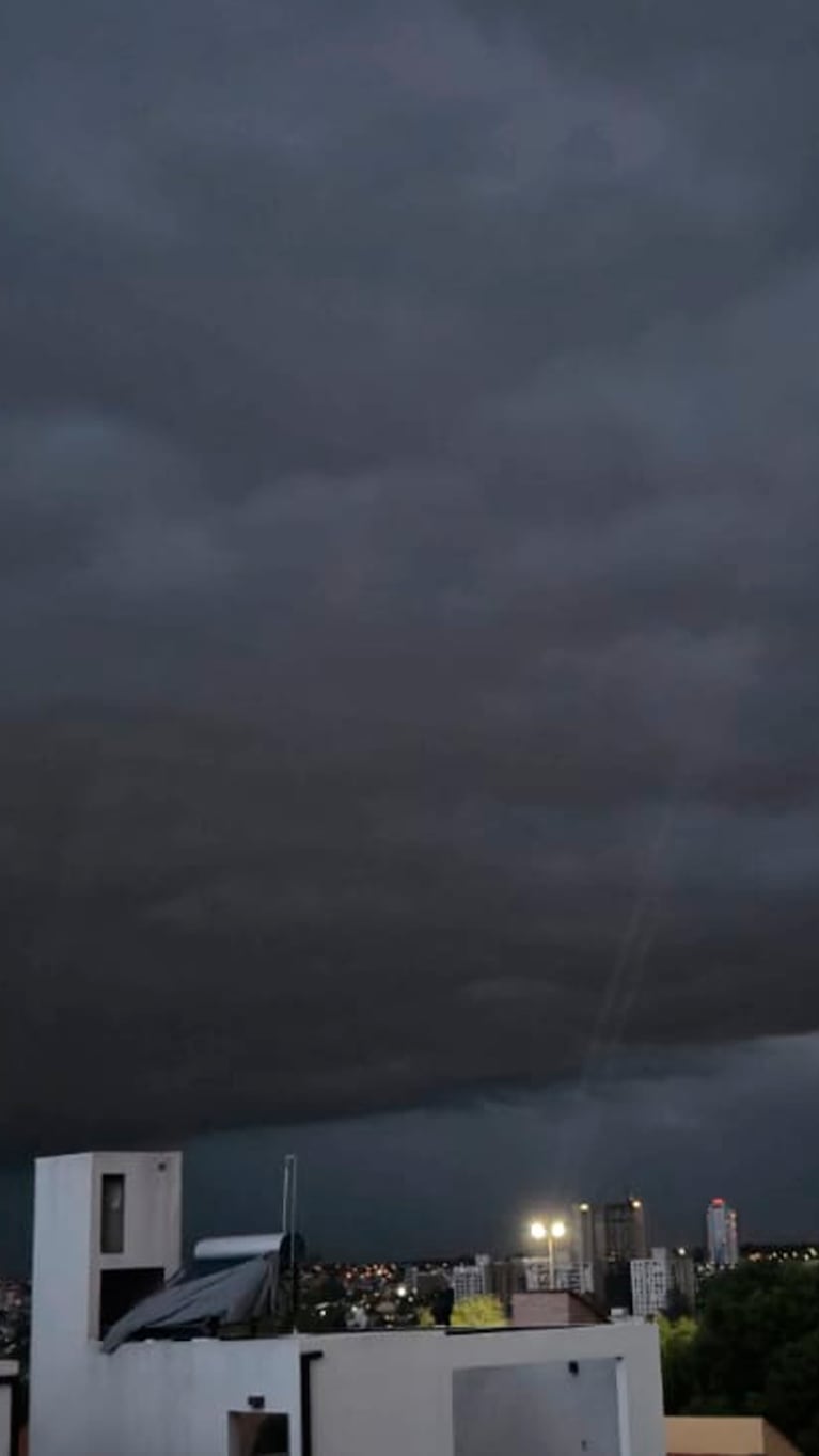 La llegada de la tormenta a Córdoba