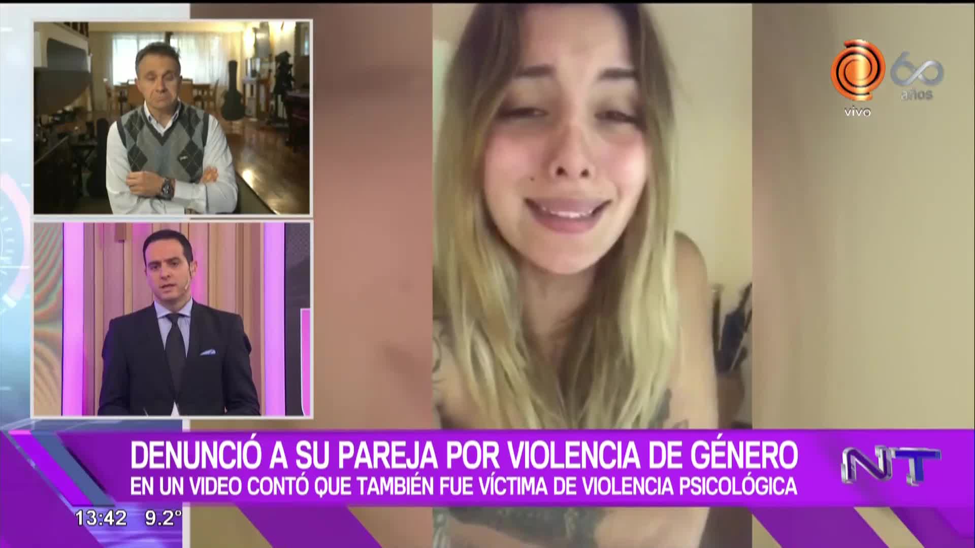 En un video, denunció a su pareja por violencia