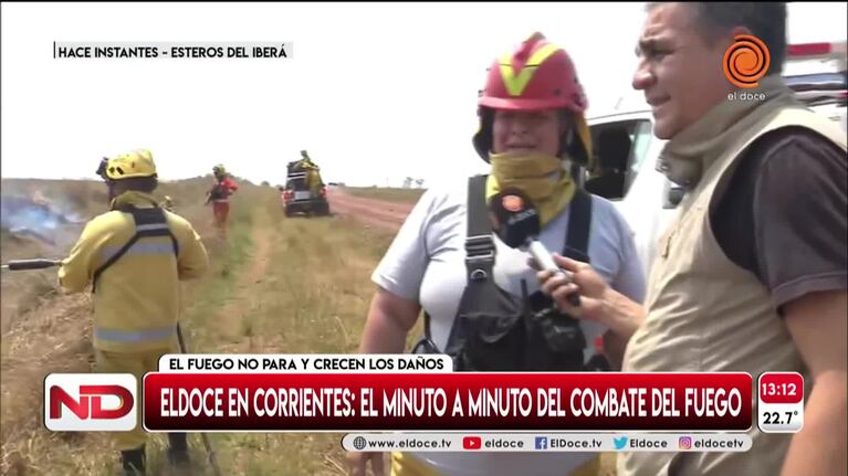 Bomberos cordobeses protegen la reserva Esteros del Iberá
