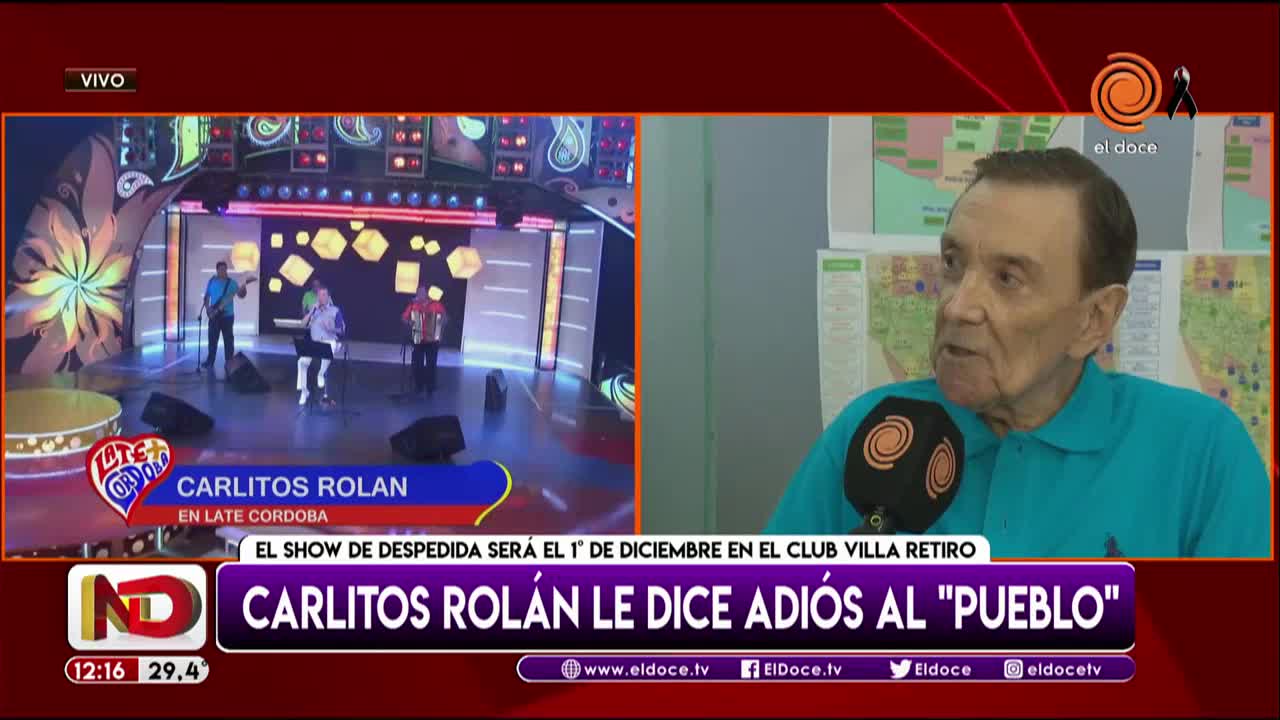 Carlitos Rolán se despide de los escenarios