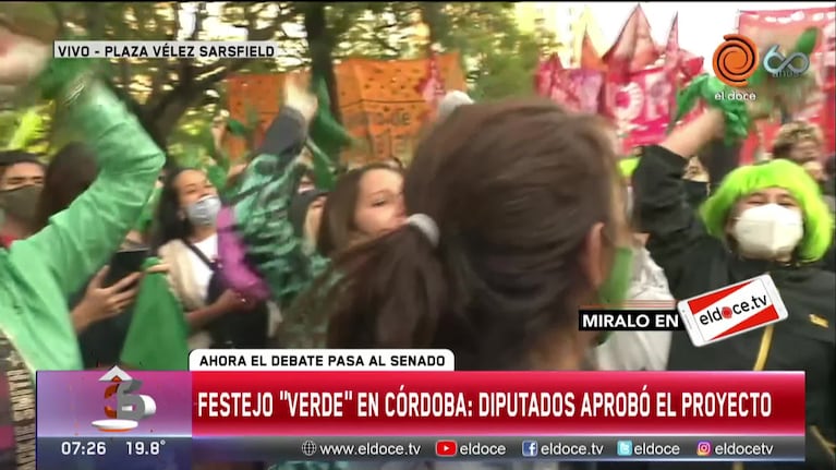 Aborto legal: así se vivió el momento de la votación en Córdoba