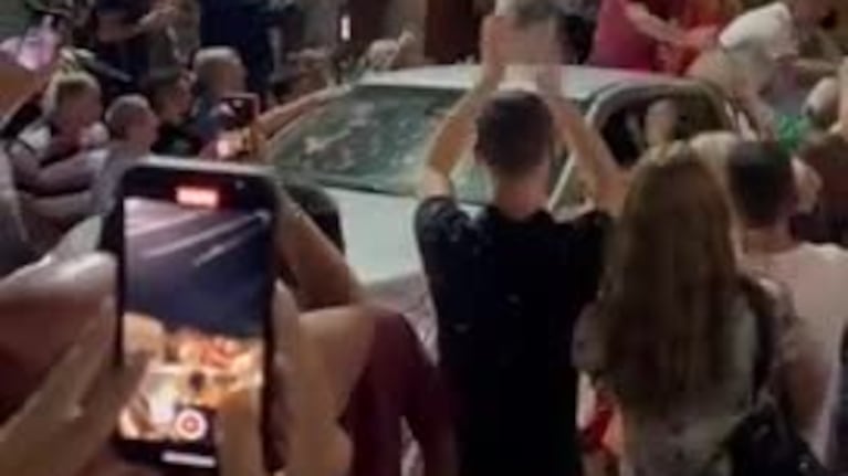 Juez y de Loredo festejando el triunfo de Bianchini