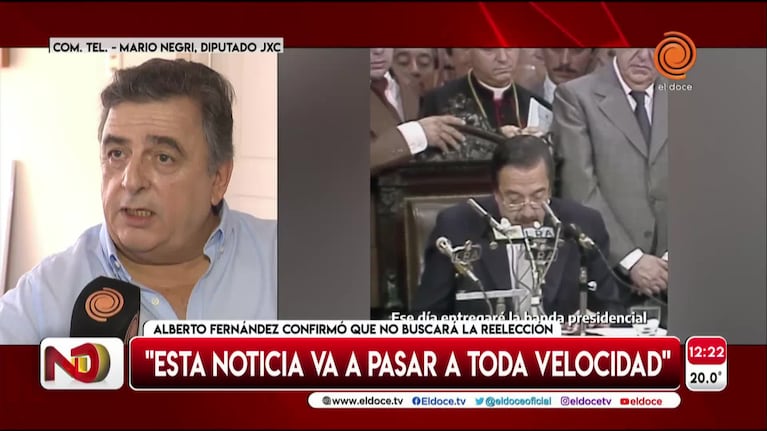 Negri tras la decisión de Alberto Fernández: "El Gobierno está en un tobogán"