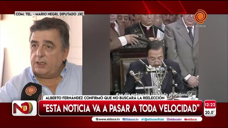 Negri tras la decisión de Alberto Fernández: "El Gobierno está en un tobogán"