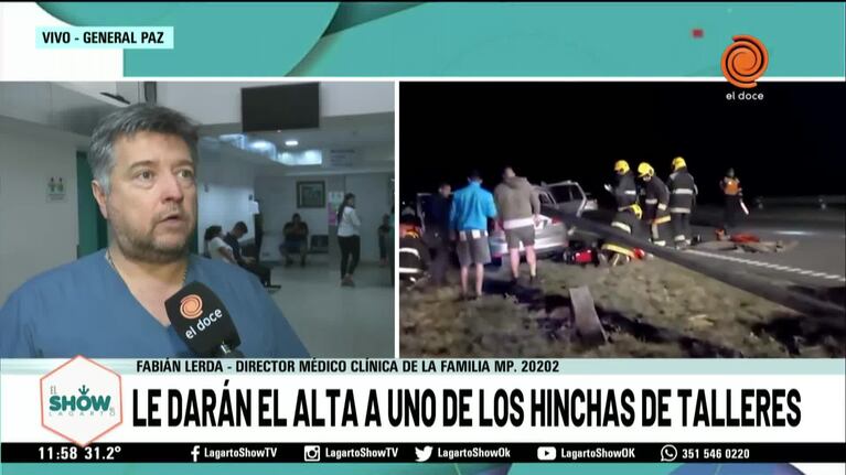 El parte médico de uno de los hinchas de Talleres