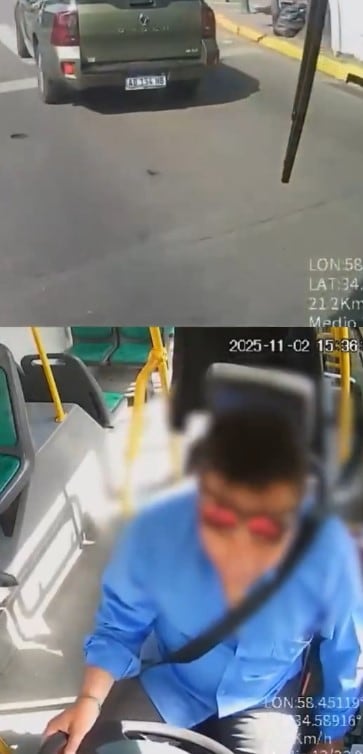 Así atropelló un colectivo a una mujer que cruzaba la calle en Chacarita