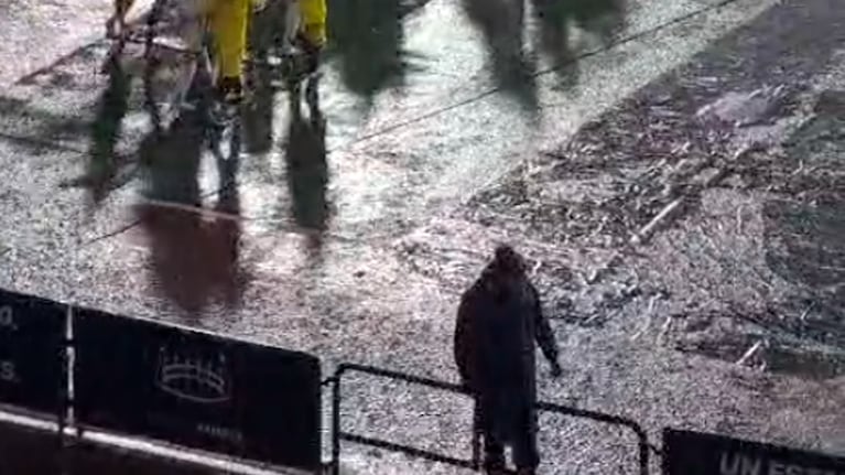 Lluvia torrencial en el Kempes para Talleres-Riestra