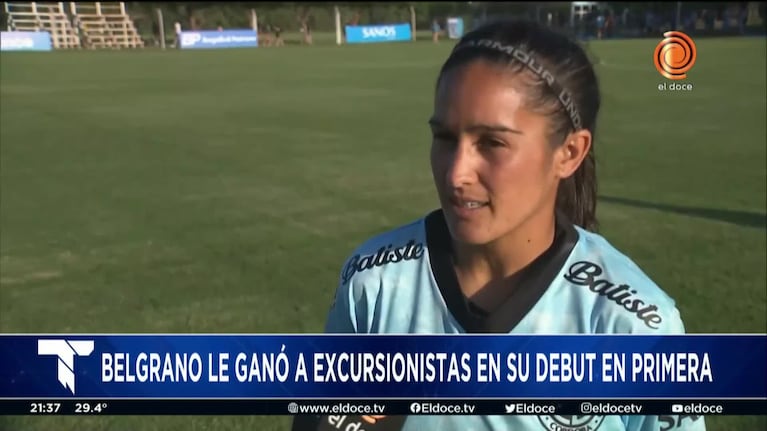 La alegría de la jugadoras del Belgrano tras el debut