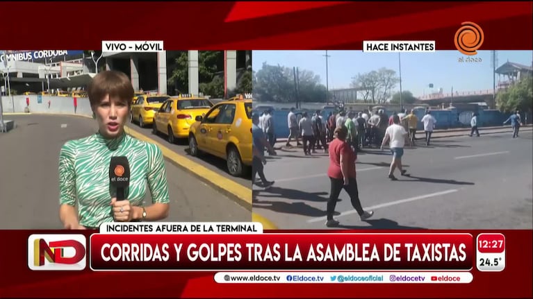 Incidentes en una marcha de taxistas en Córdoba