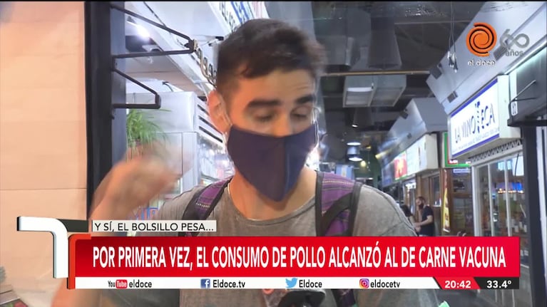 Por primera vez, el consumo de pollo alcanzó al de carne vacuna en Argentina