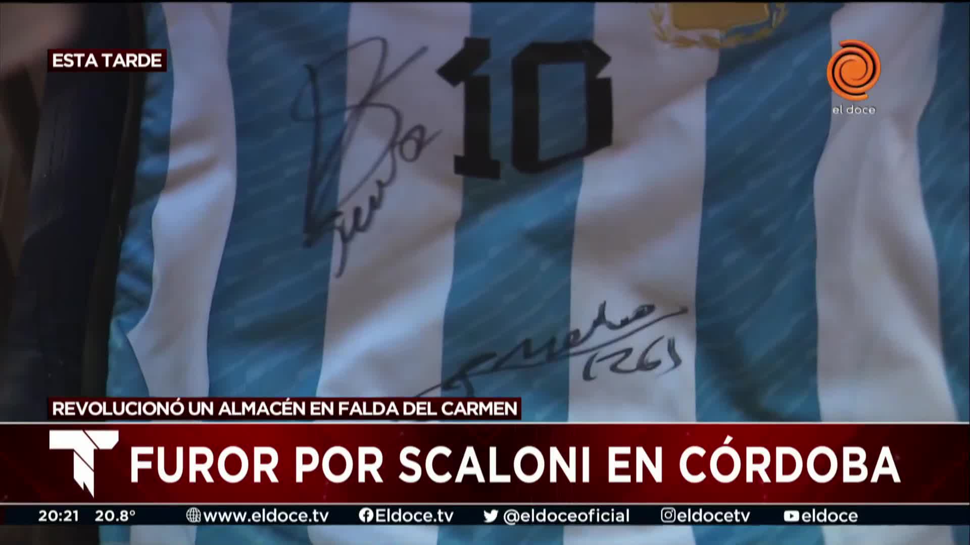 Revolución por Lionel Scaloni en Alta Gracia: el encuentro con Telenoche
