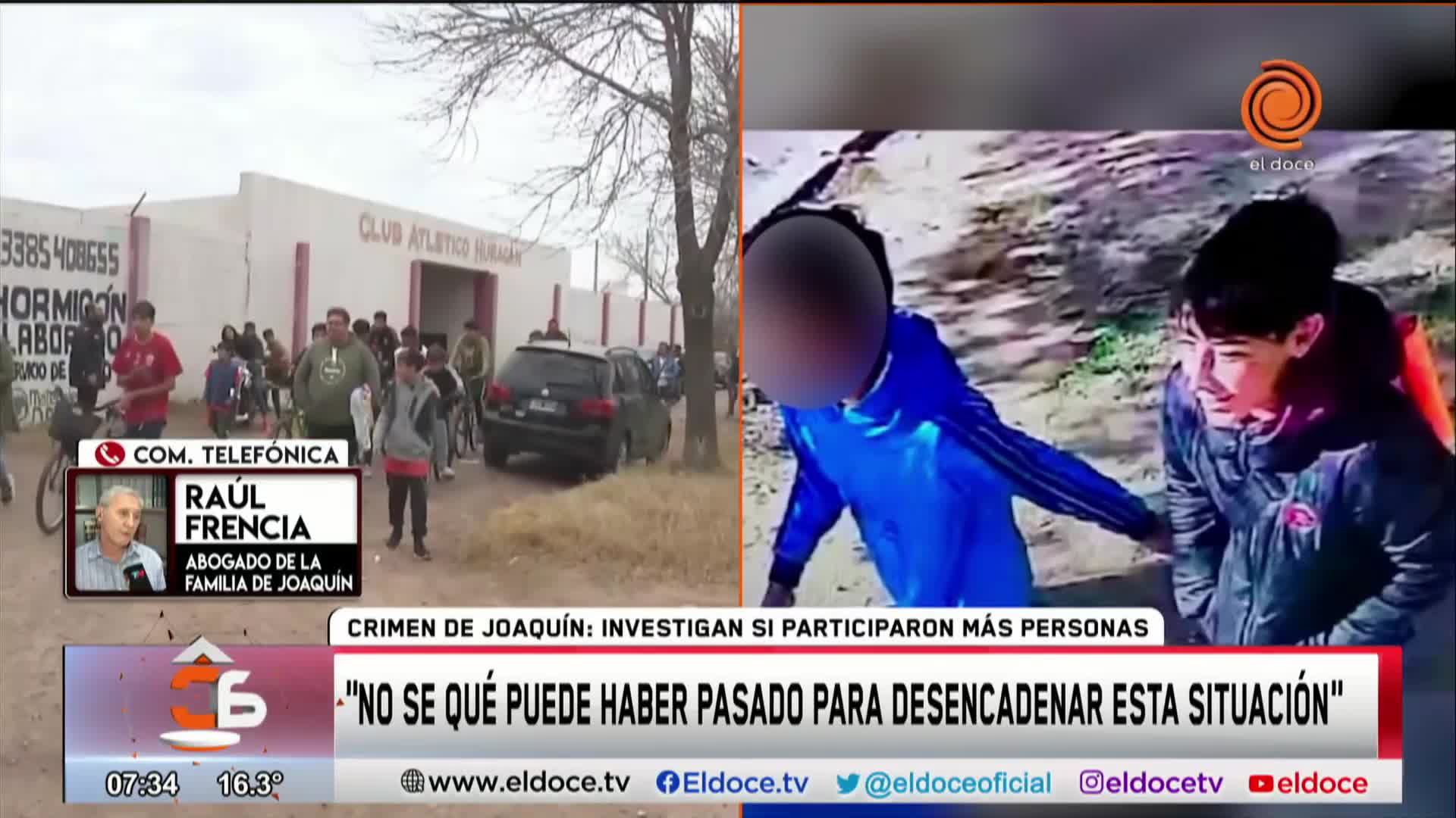 Investigan si participaron más personas en el crimen de Joaquín