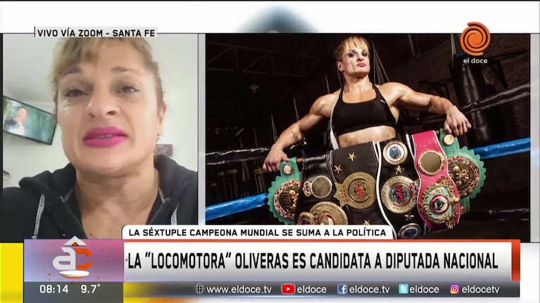 La boxeadora “Locomotora” precandidata: "Necesito ayudar"