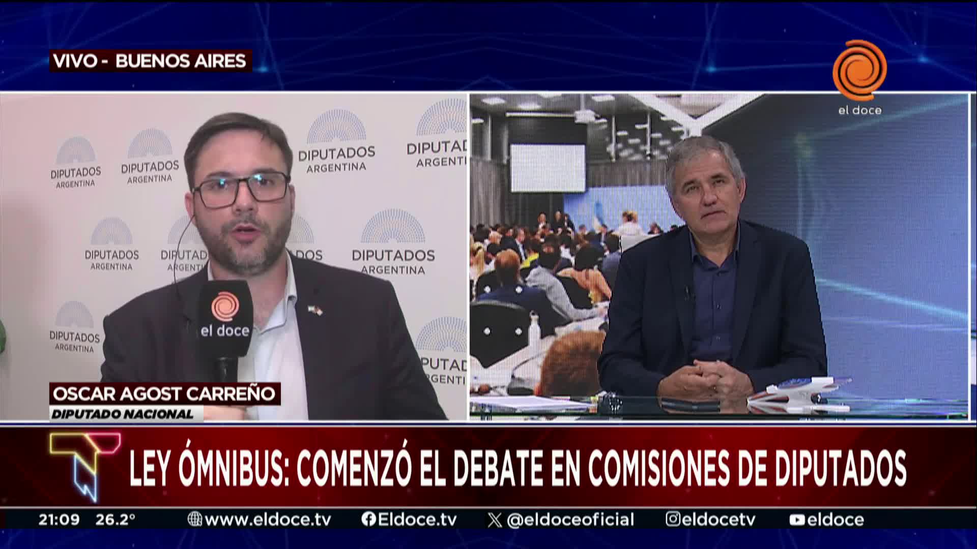 Ley ómnibus: el debate en comisiones de Diputados arrancó con fuertes cruces