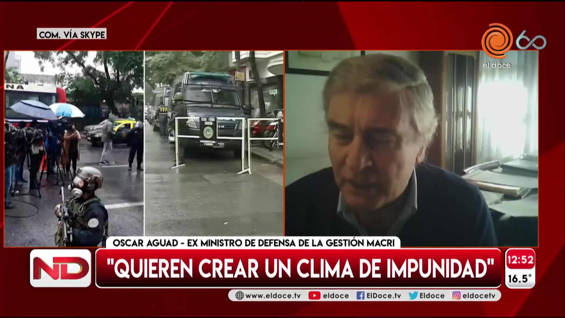 Oscar Aguad despegó a Mauricio Macri del presunto espionaje ilegal