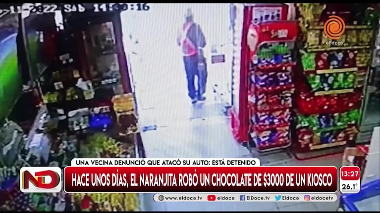 Un naranjita se robó un kilo de chocolate de un kiosco