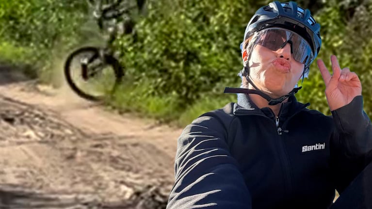 Así fue la caída de Euge Quevedo en su bicicleteada