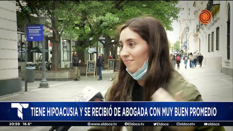 Paloma, la cordobesa con hipoacusia que se graduó de abogada en la UNC