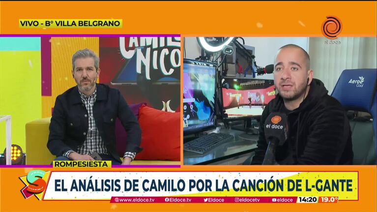 Camilo Nicolás opinó sobre las canciones de L-Gante