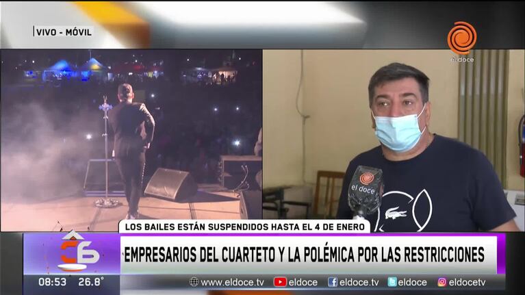 Cuarteto: reclaman una mesa de trabajo ante las restricciones