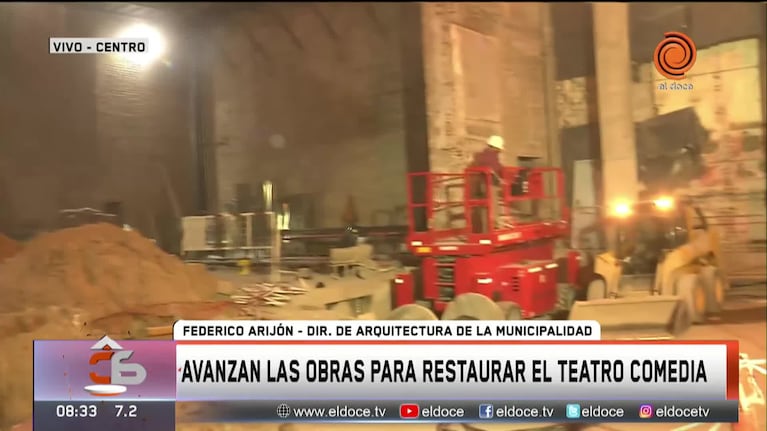 A 15 años del incendio, avanzan las obras en el Teatro Comedia