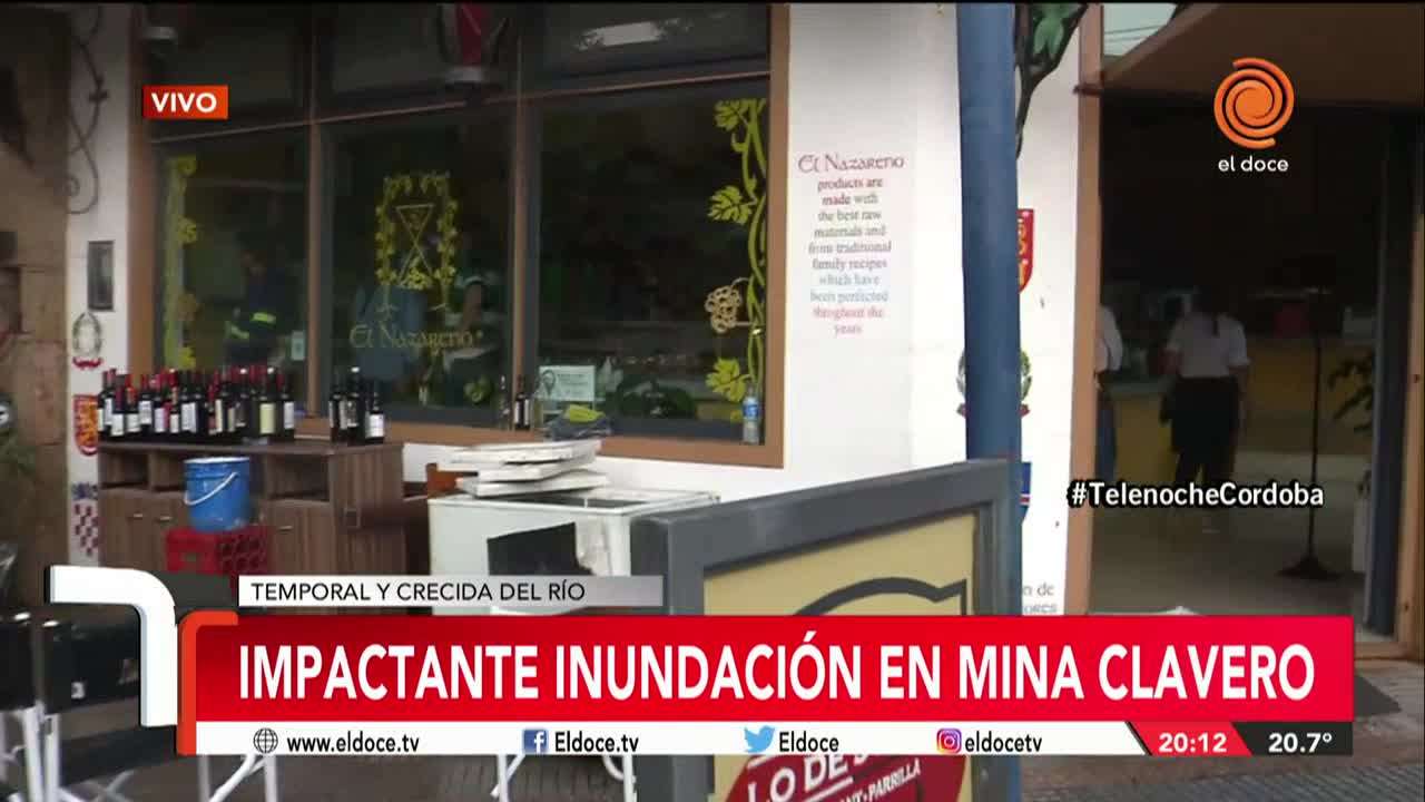 Así quedó Mina Clavero tras el desborde del río y la inundación