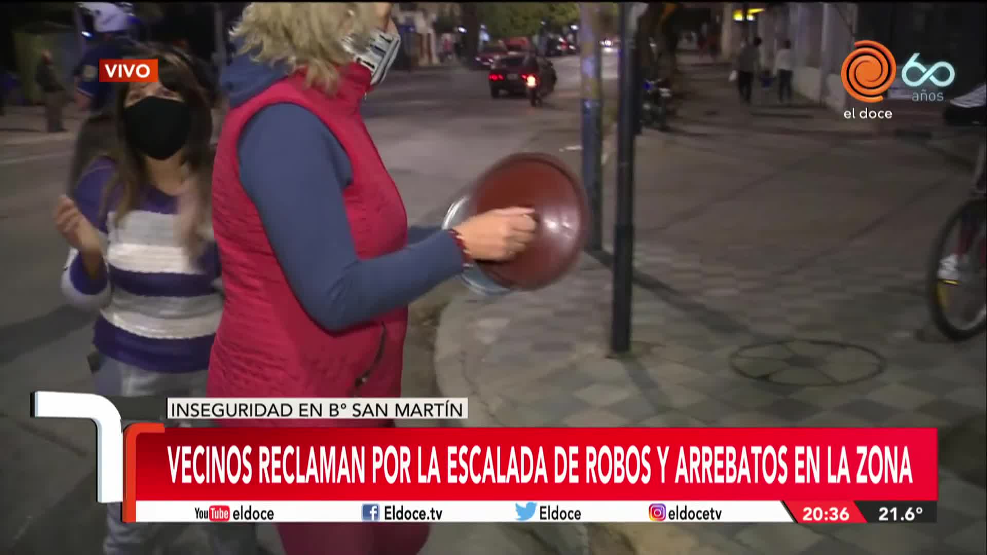 Cansados de los robos, vecinos de barrio San Martín marcharon contra la inseguridad