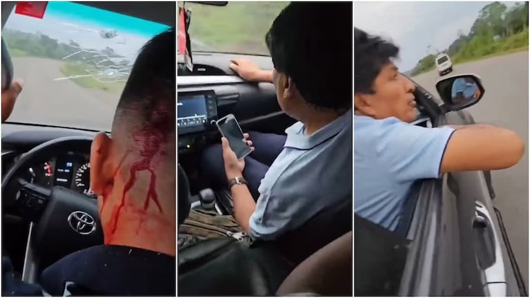 Evo Morales denunció que encapuchados atacaron a tiros su auto e hirieron a su chofer