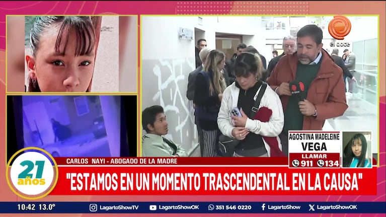 Nayi y la mamá de Agostina tras la reunión con el fiscal Garzón