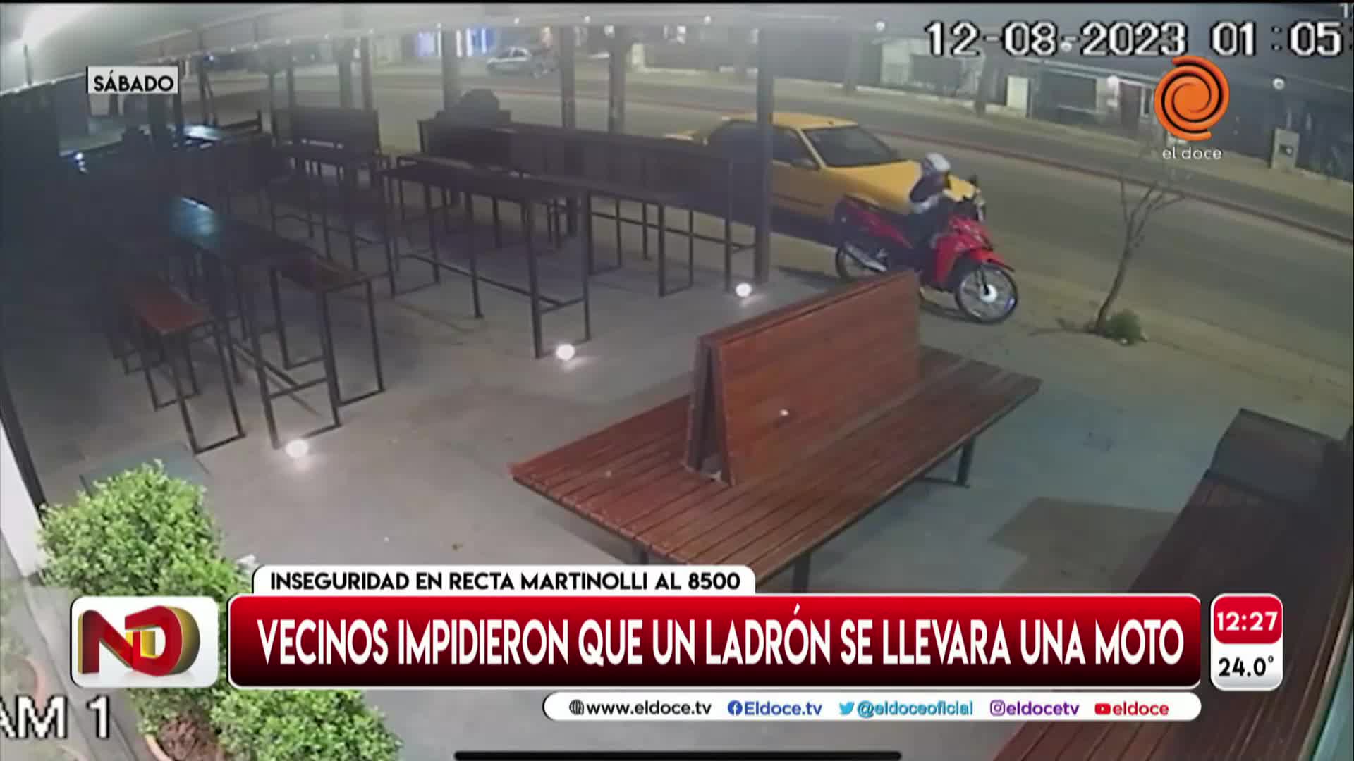 Intentó robar una moto, vecinos se lo impidieron y huyó