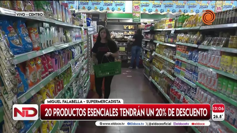 Ya aparecen en góndola los productos con precios diferenciados