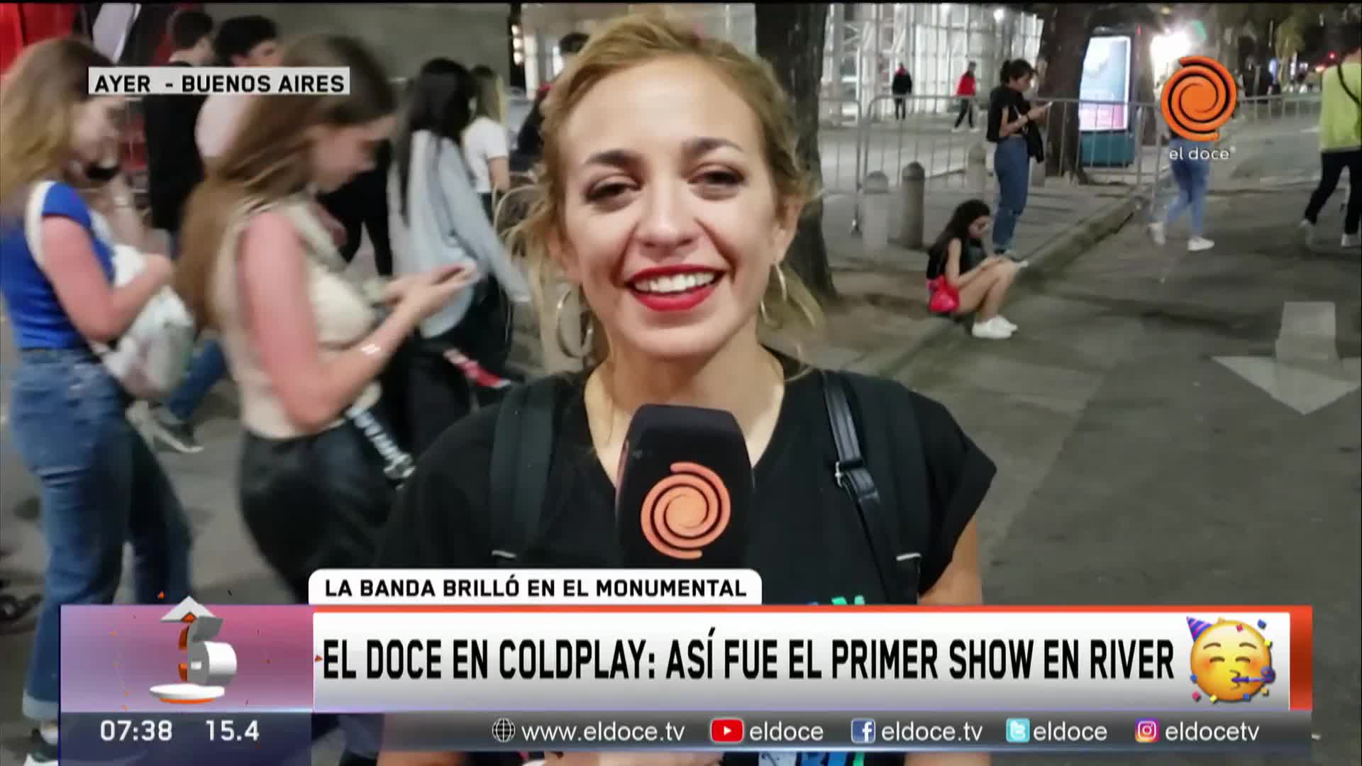 El Doce en Coldplay: así pasó el primer show en River