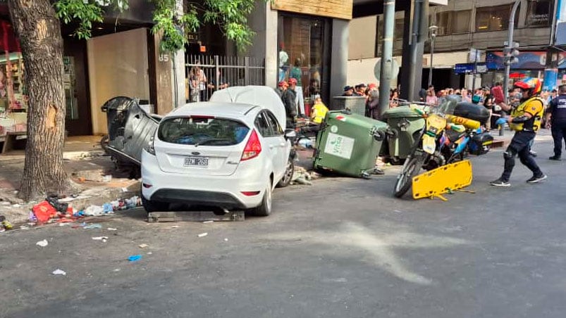La reacción del conductor luego del choque en el Centro