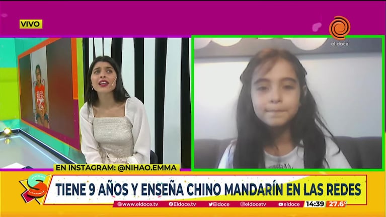 Tiene 9 años y enseña chino mandarín en sus redes 