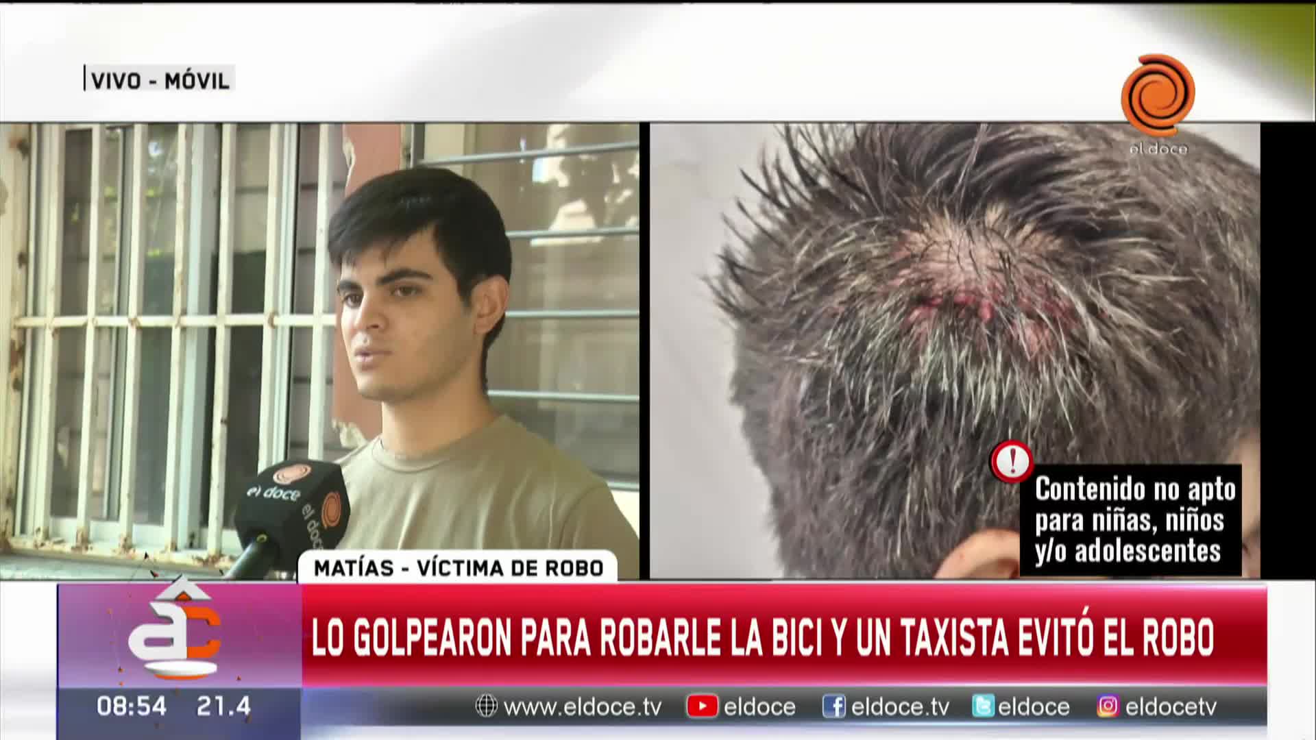 Un taxista ahuyentó a motochoros que golpearon a un joven por una bici